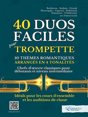 cover image of 40 Duos Faciles pour Trompette--10 Thèmes Romantiques Arrangés en 4 Tonalités